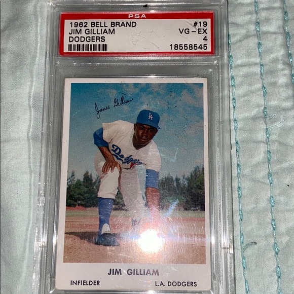 1962 LA Dodgers Jim Gilliam - Picture 1 of 2